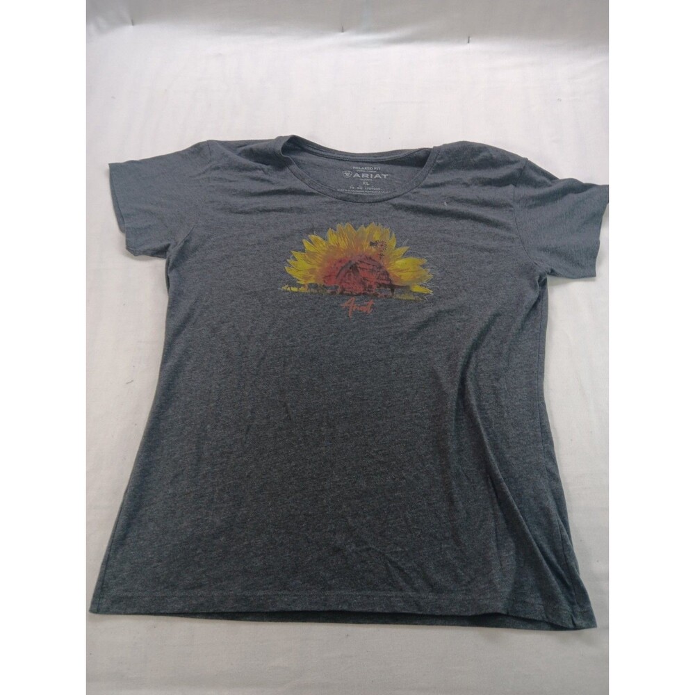 Ariat Farm Life Graphic Tee Shirt Womens XL Cow Animals